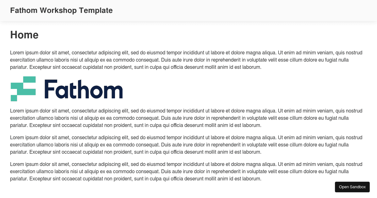 Fathom Workshop Template - Codesandbox
