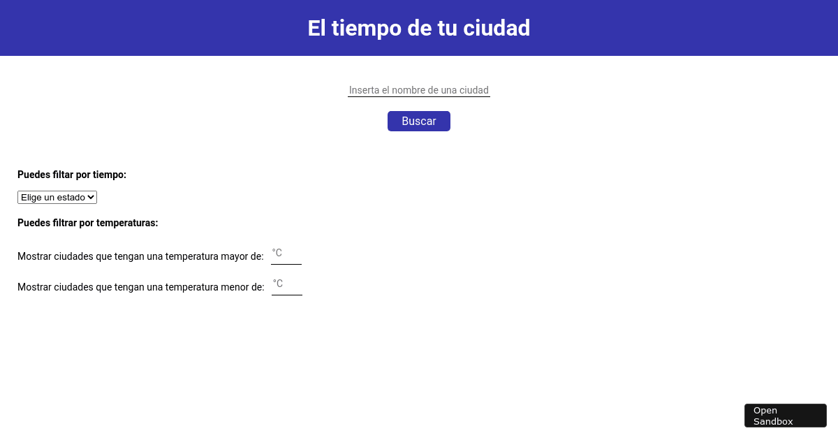 Api weather codesandbox