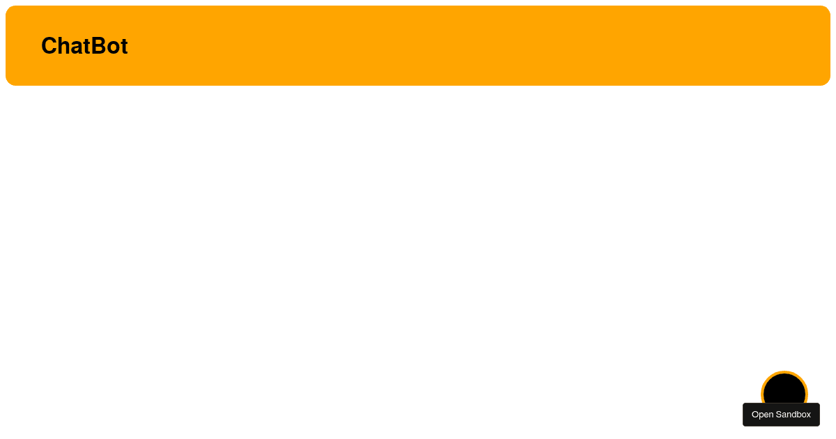 Chatbot - Codesandbox