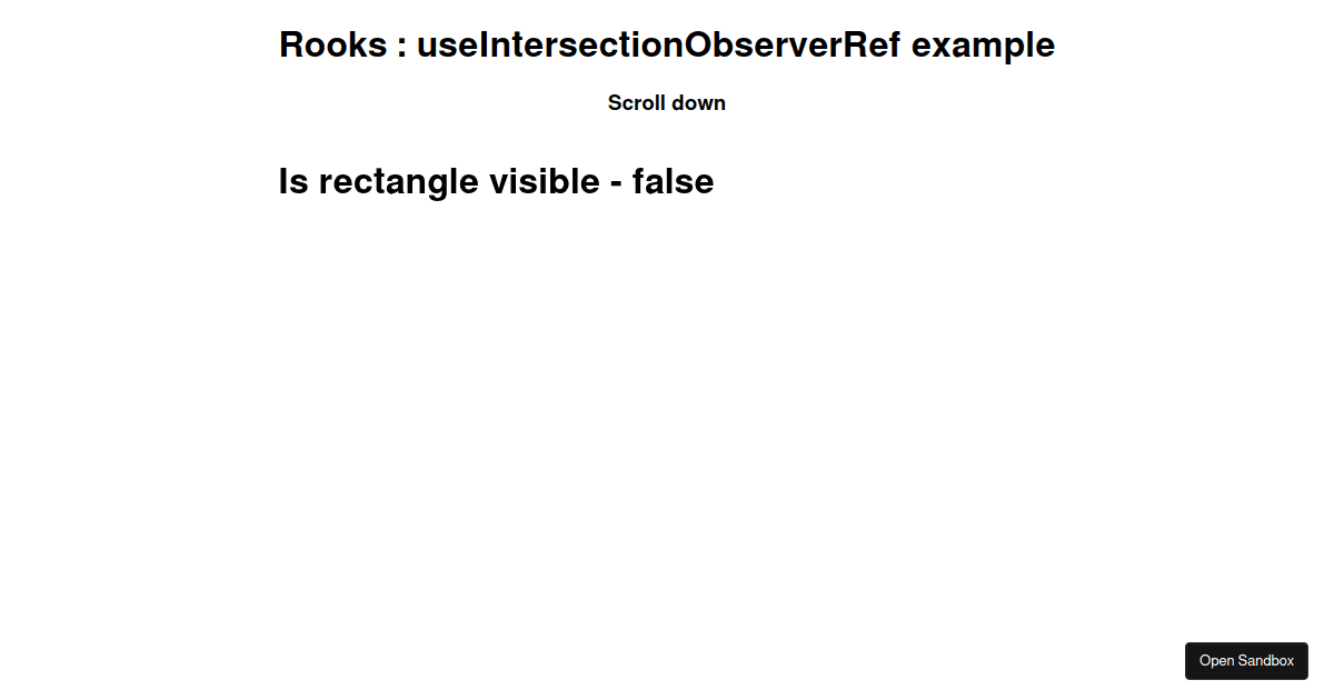 useIntersectionObserverRef - Codesandbox