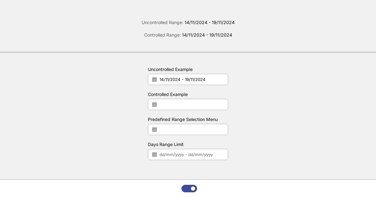 Range Date Picker - Codesandbox