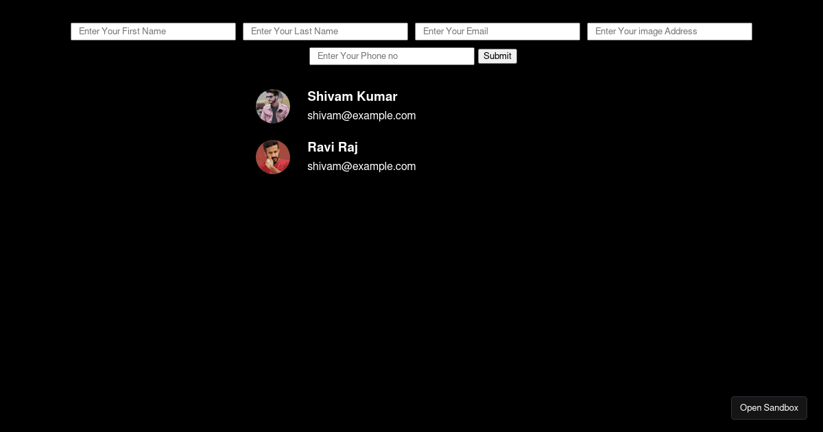 react - Codesandbox