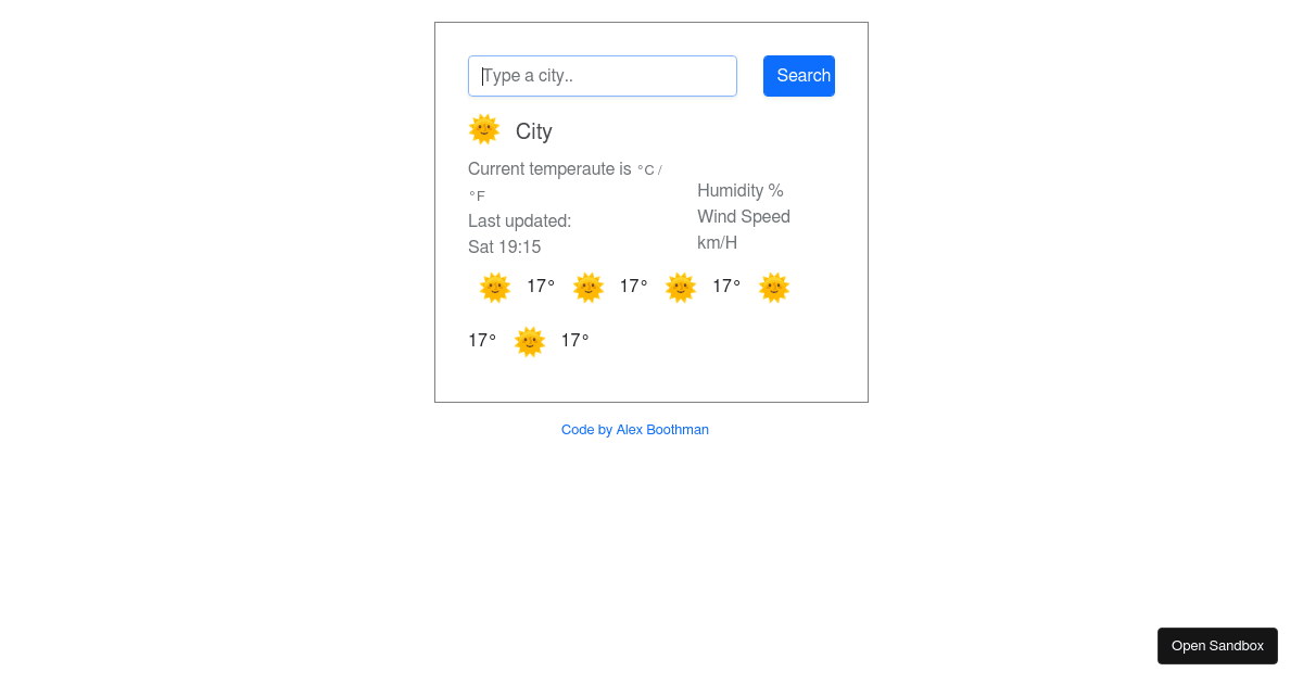 weatherproject - Codesandbox