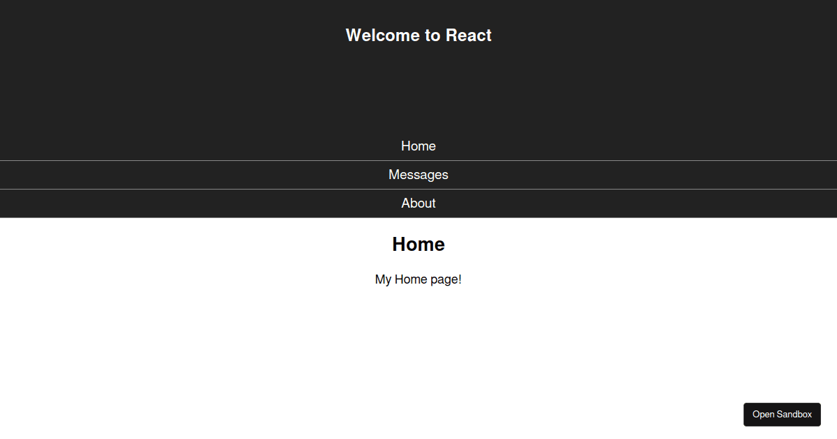 reactrouter4example Codesandbox