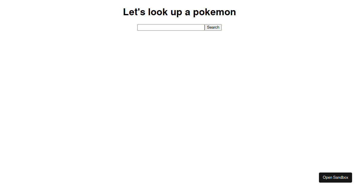 React Pokemon Search - Codesandbox