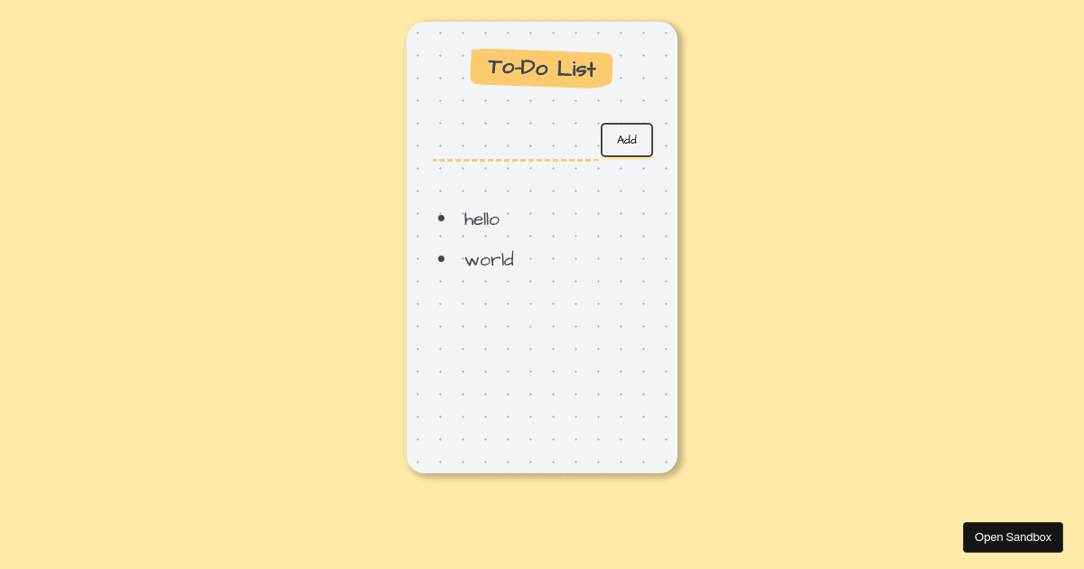 Managing a Component Tree (forked) - Codesandbox