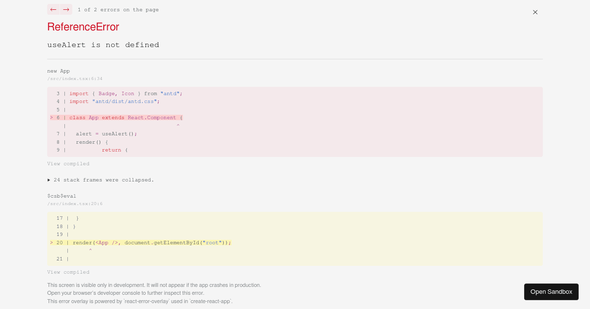 React Typescript Playground (forked) - Codesandbox