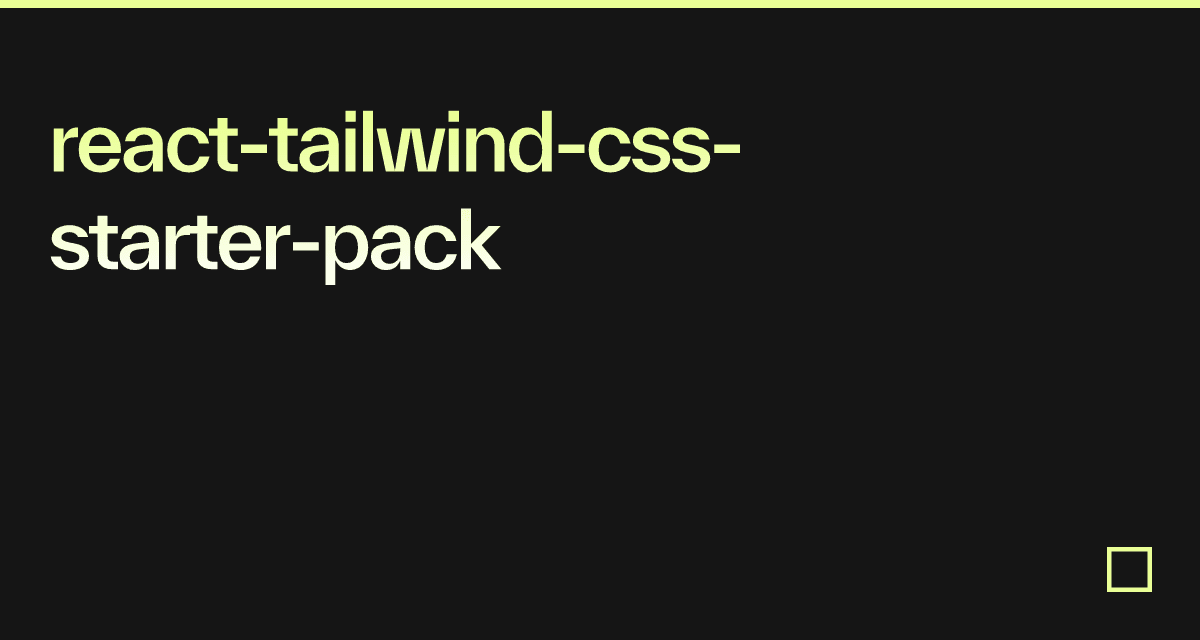 react-tailwind-css-starter-pack - Codesandbox
