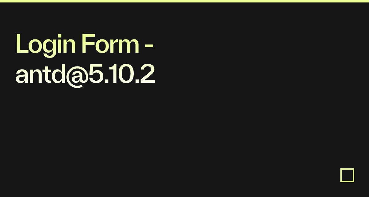 Login Form - antd@5.10.2 - Codesandbox