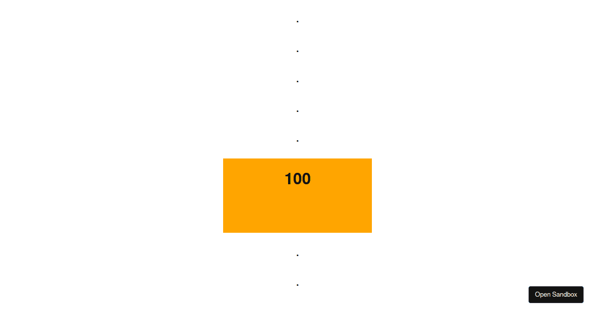 visibility percentage - Codesandbox