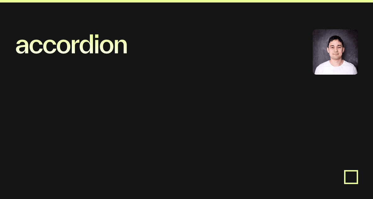 accordion - Codesandbox