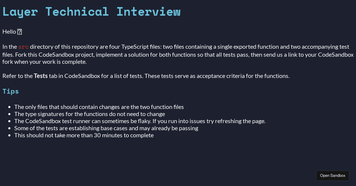 layer-interview-questions (forked) - Codesandbox