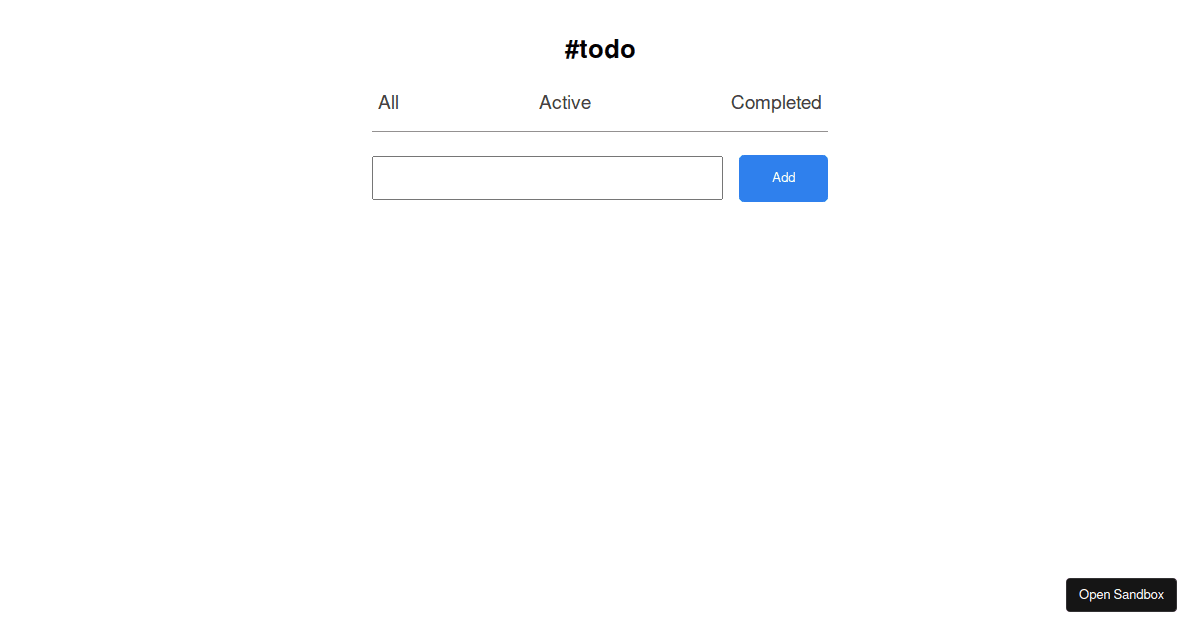 todo - Codesandbox