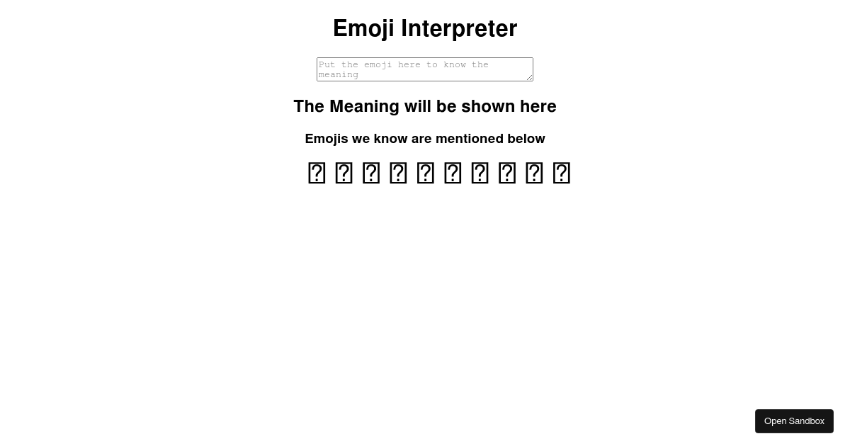 emoji Interpreter - Codesandbox