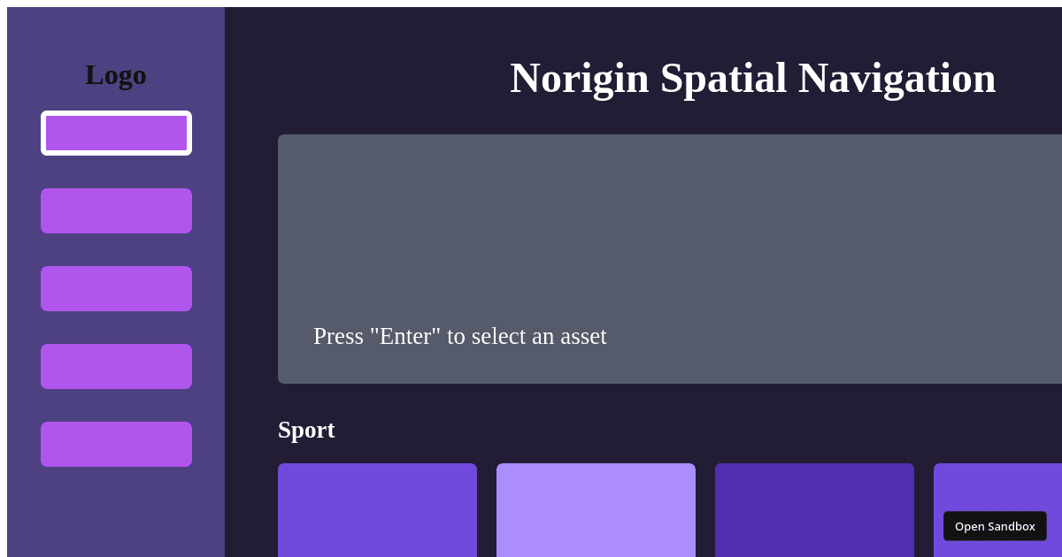 spatial-navigation-hook-example - Codesandbox