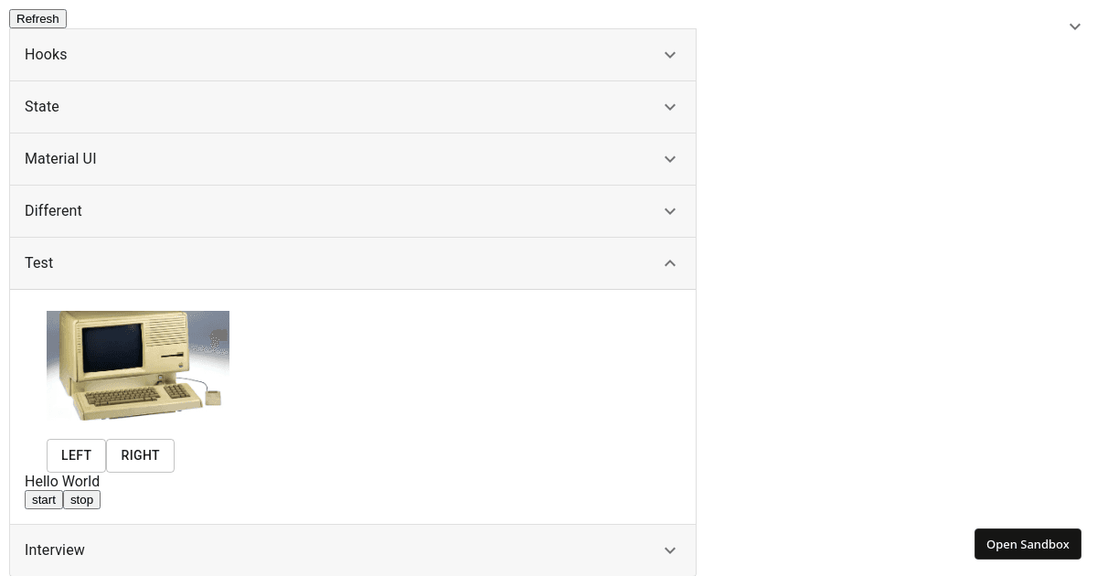 React tests (forked) - Codesandbox