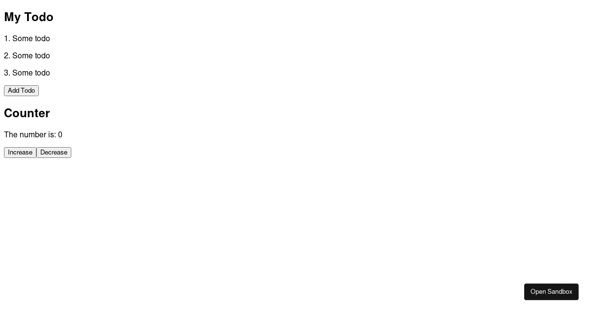 react - Codesandbox