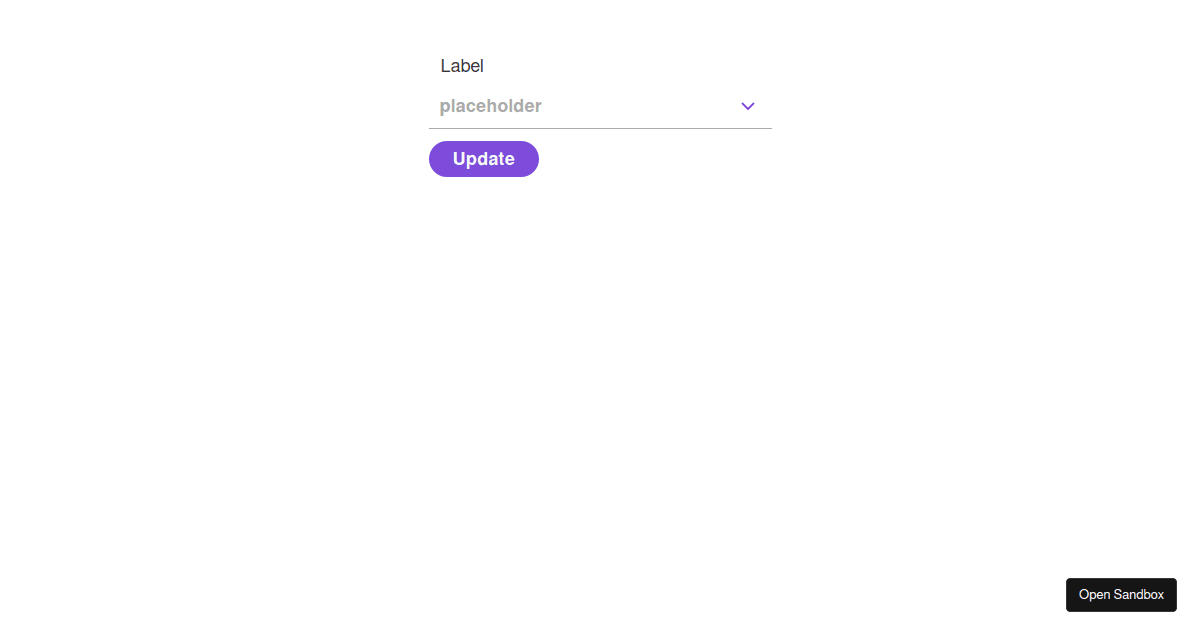 Form + Select many options - Codesandbox
