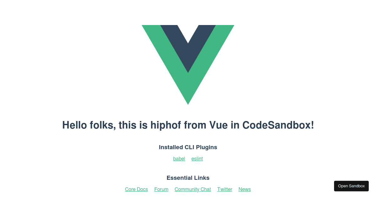 vue - Codesandbox