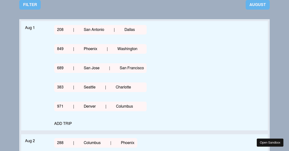 time-distance-tracker-trips-mockup - Codesandbox