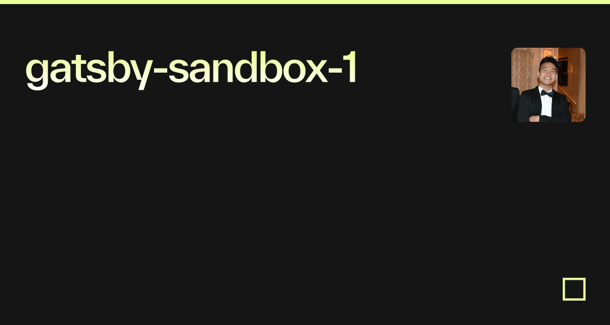gatsby-sandbox-1 - Codesandbox
