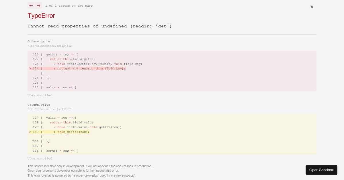 mobx-grids: filter/join UI data into Trees of grids - Codesandbox