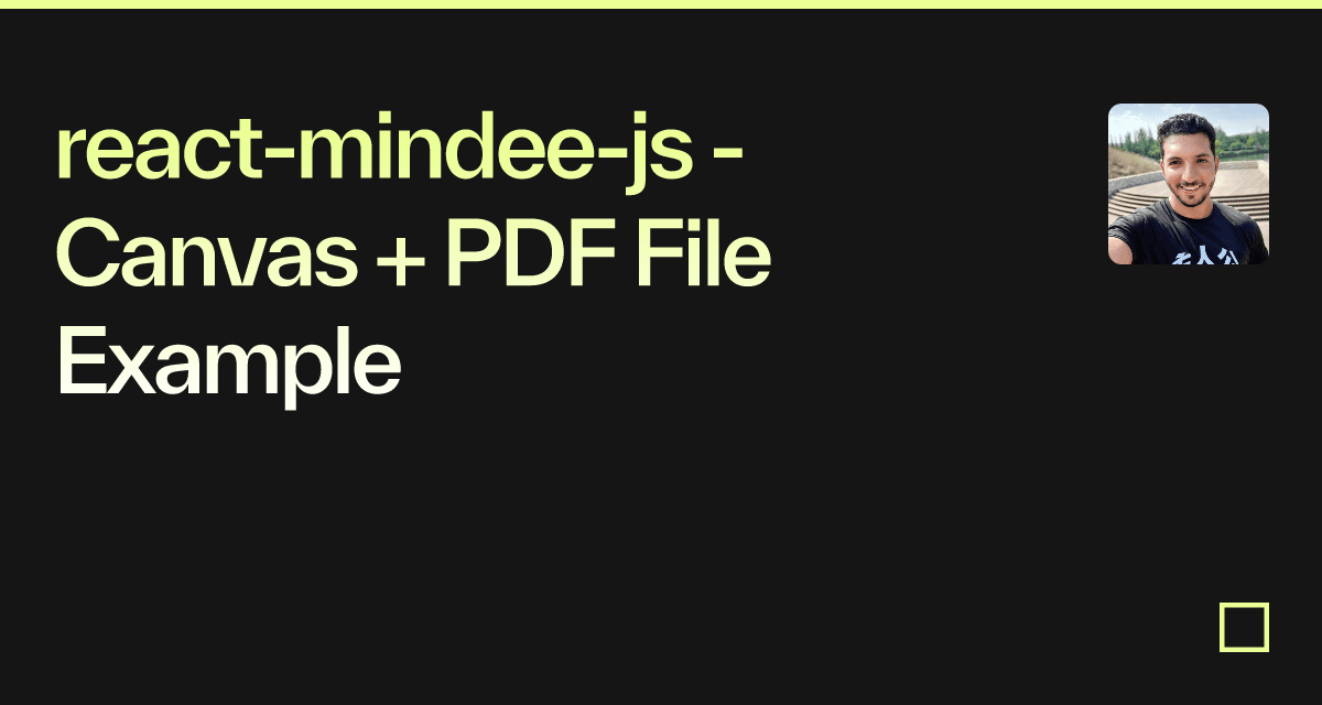 react-mindee-js - Canvas + PDF File Example - Codesandbox
