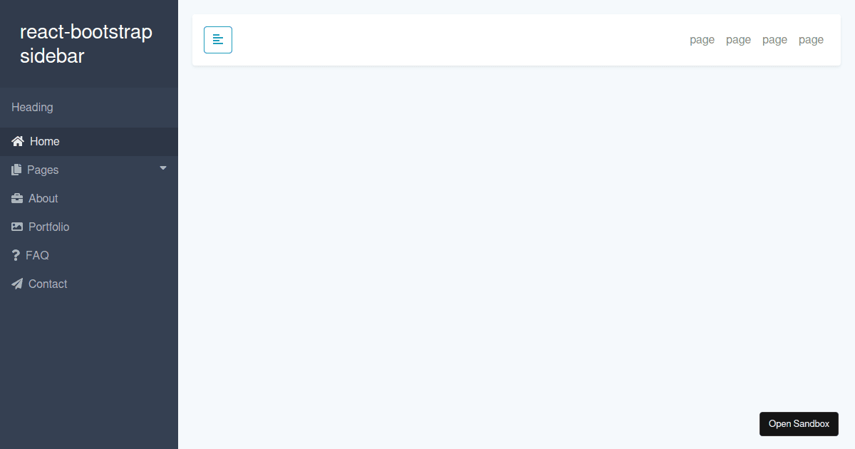 react-bootstrap-simple-sidebar - Codesandbox