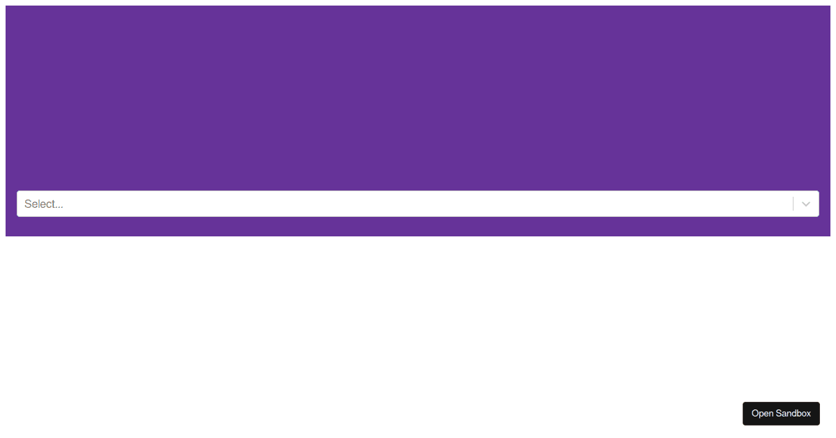 react-select menu placement (forked) - Codesandbox