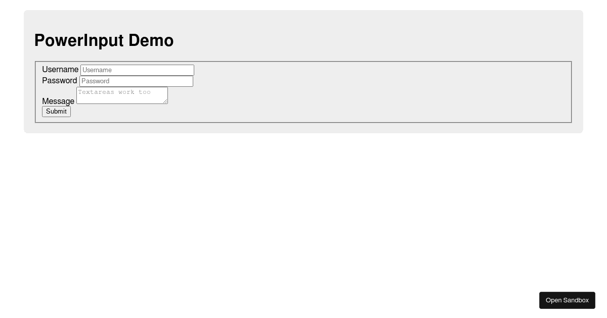 power-mode-input (forked) - Codesandbox