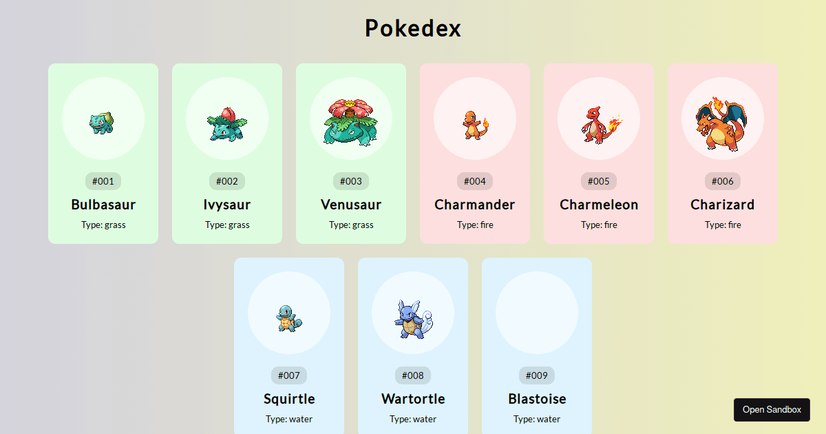 pokedex - Codesandbox