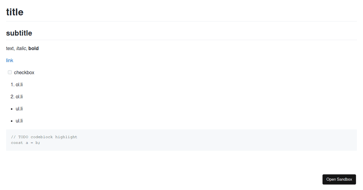 markdown-view - Codesandbox