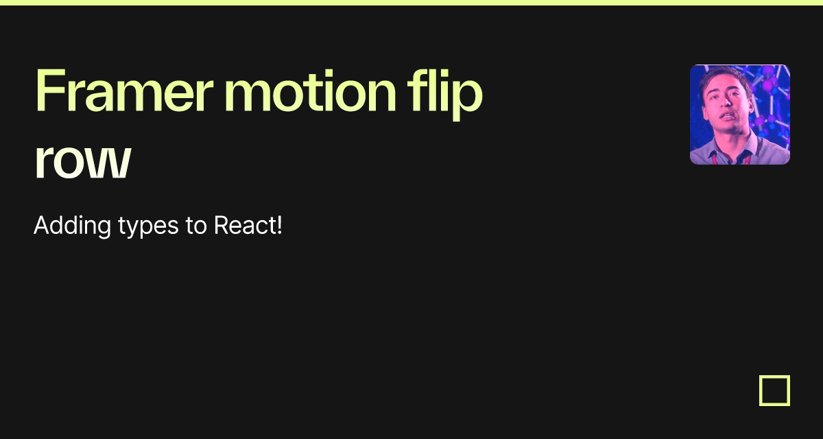 Framer motion flip row - Codesandbox