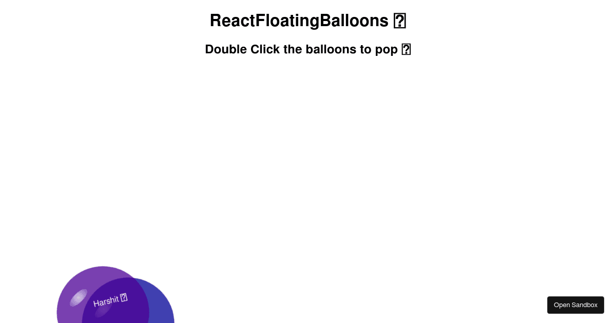 react-floating-balloons-basic-example (forked) - Codesandbox