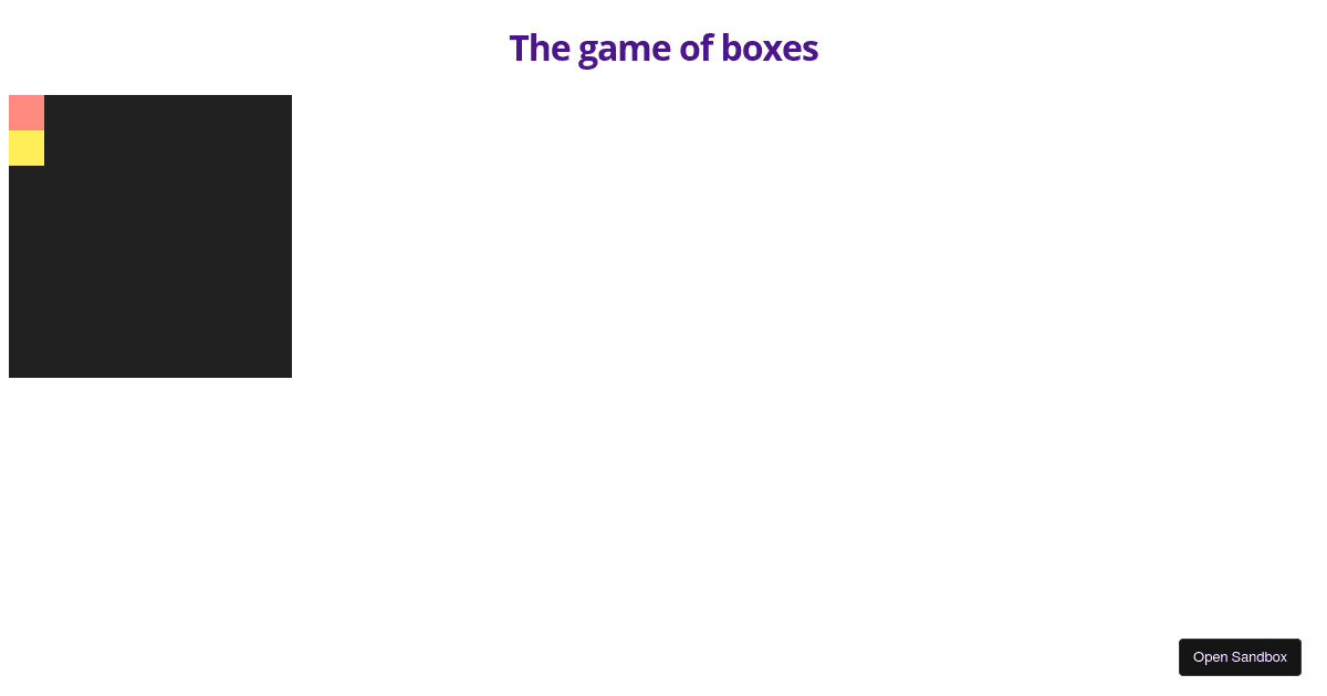 FE:1 - Game Of Boxes (forked) - Codesandbox