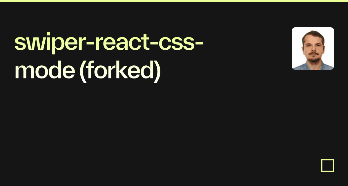 swiper-react-css-mode (forked) - Codesandbox