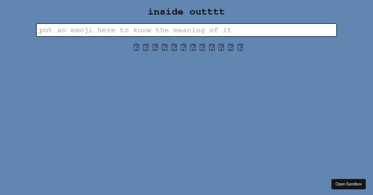 emoji - Codesandbox