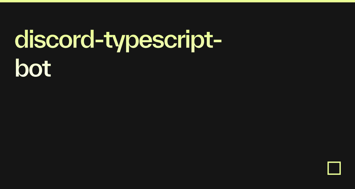 discord-typescript-bot-codesandbox