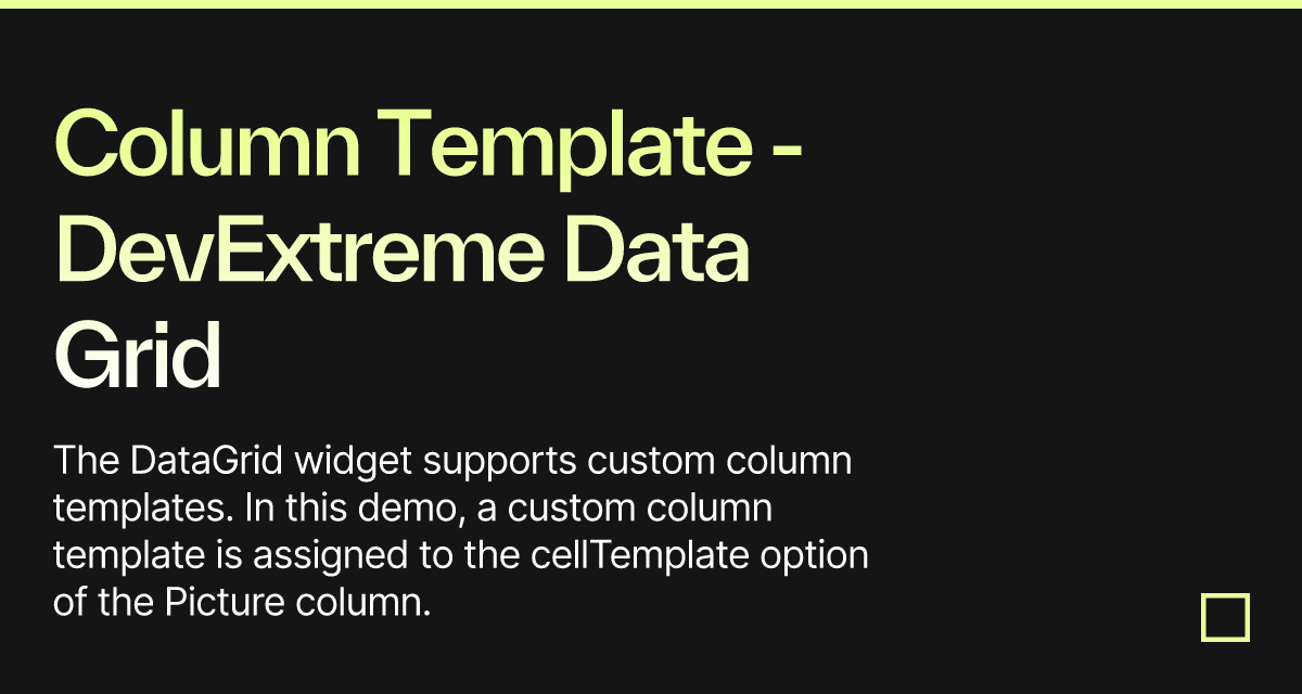 Column Template - DevExtreme Data Grid - Codesandbox