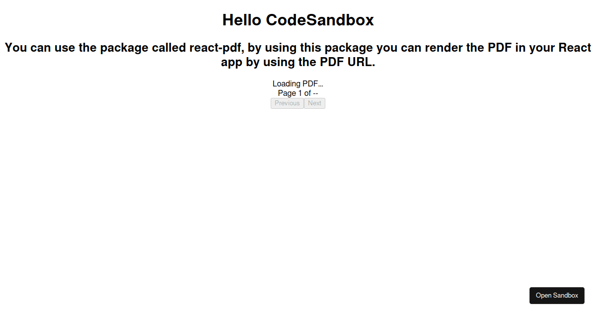 react - Codesandbox