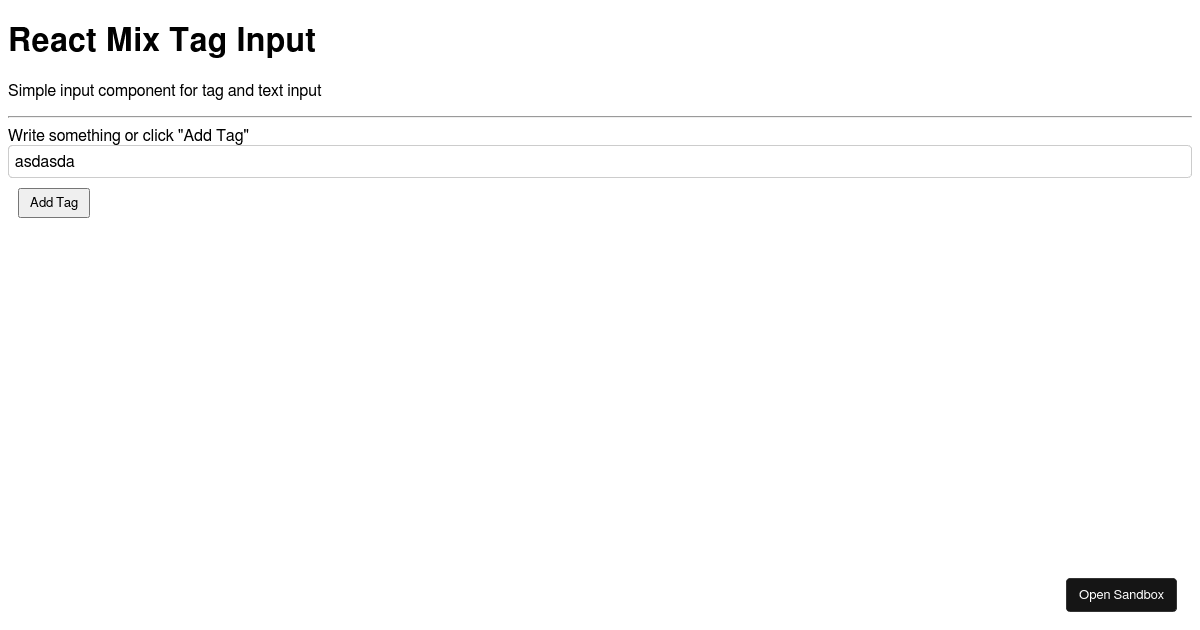 reactmixtaginputexample (forked) Codesandbox