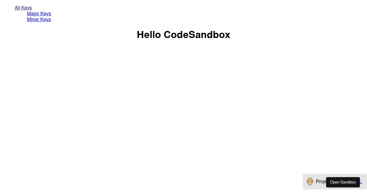 react - Codesandbox