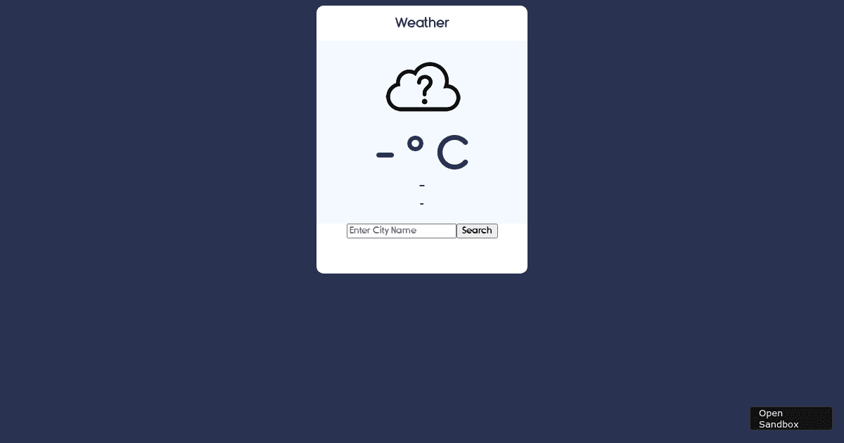weather - Codesandbox