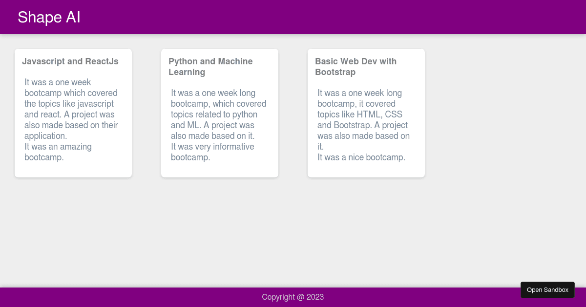 project01 - Codesandbox