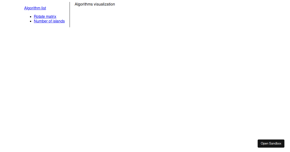 algorithm-visualization - Codesandbox