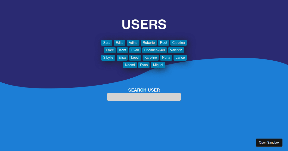 Search.tsx fuse.js Codesandbox