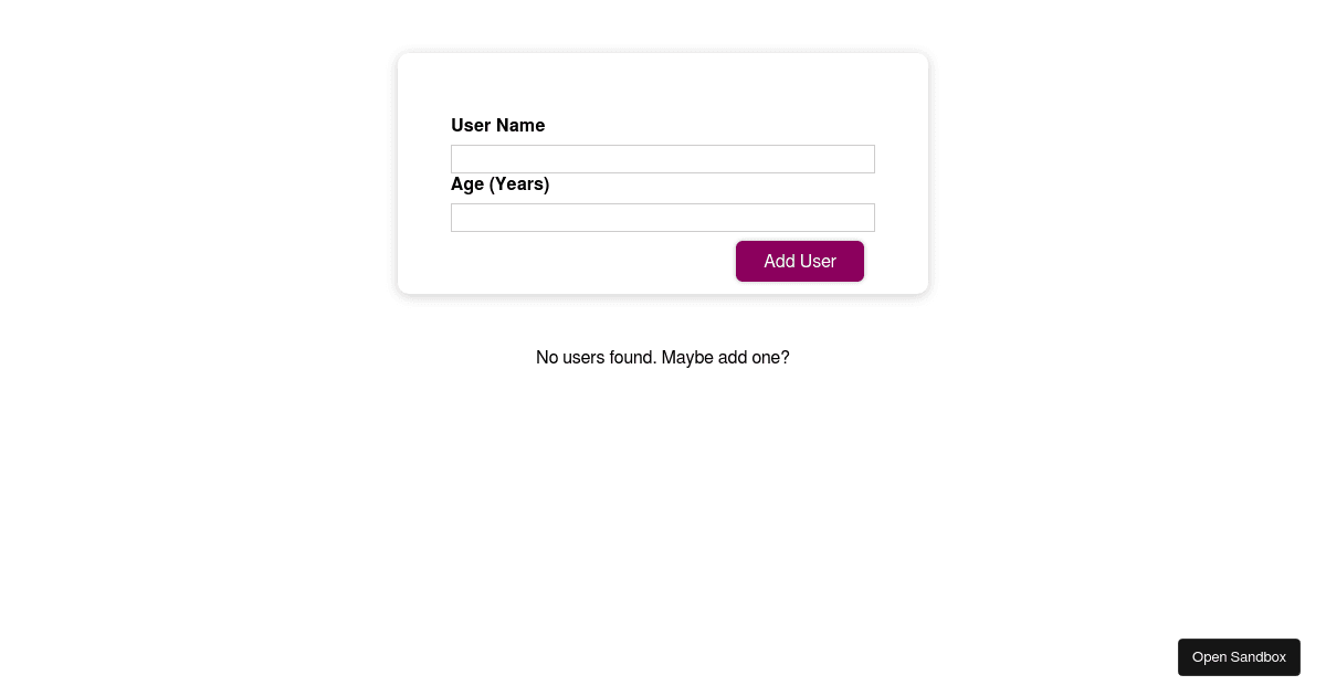 react - Codesandbox