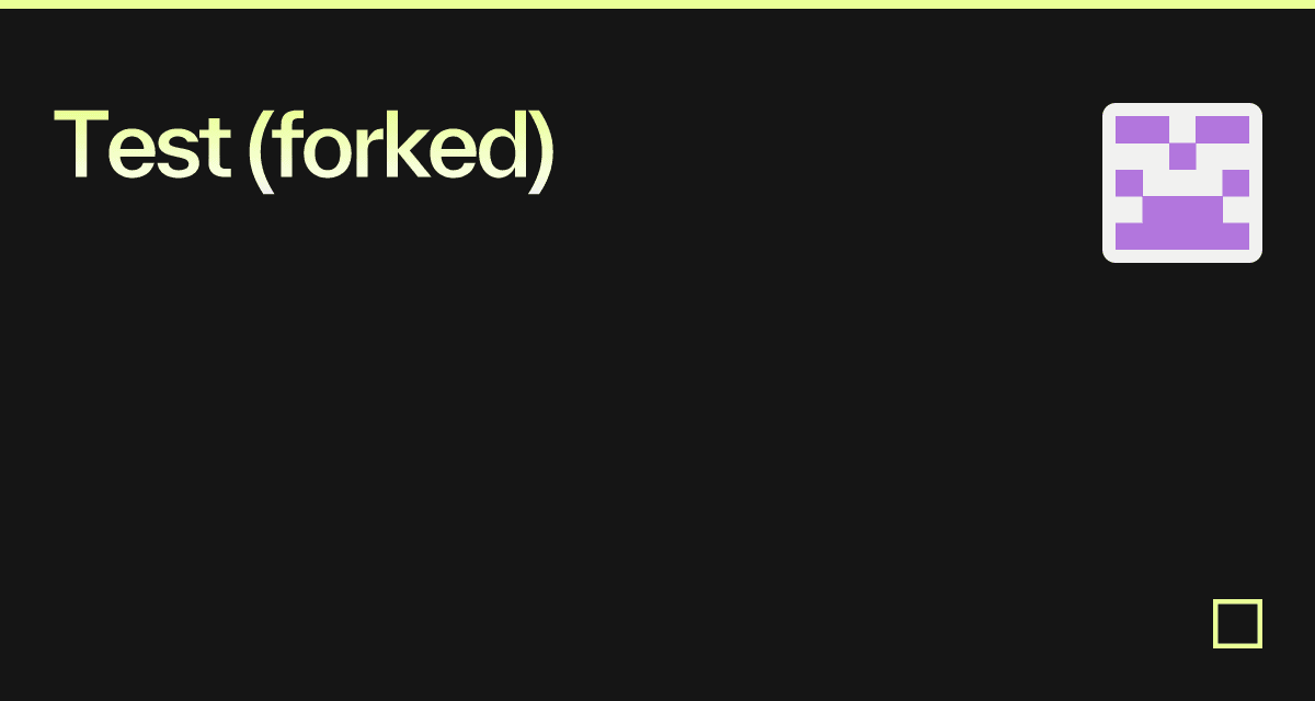 Test (forked) - Codesandbox
