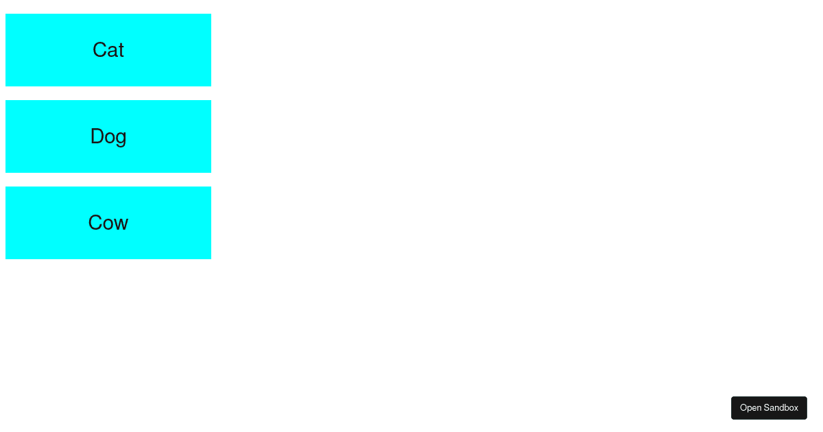 react-spring list animation (forked) - Codesandbox