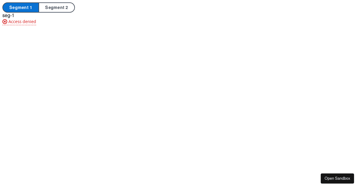 Segmented control - Codesandbox